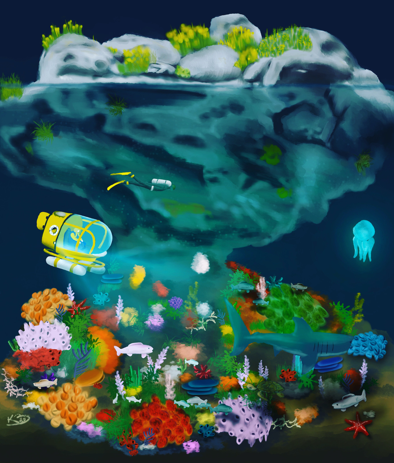 Underwater Scene Painting — KarlBoghossian